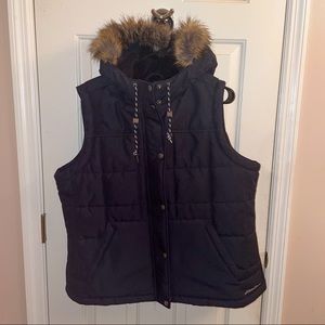 Eddie Bauer Women’s Vest Fur Hood